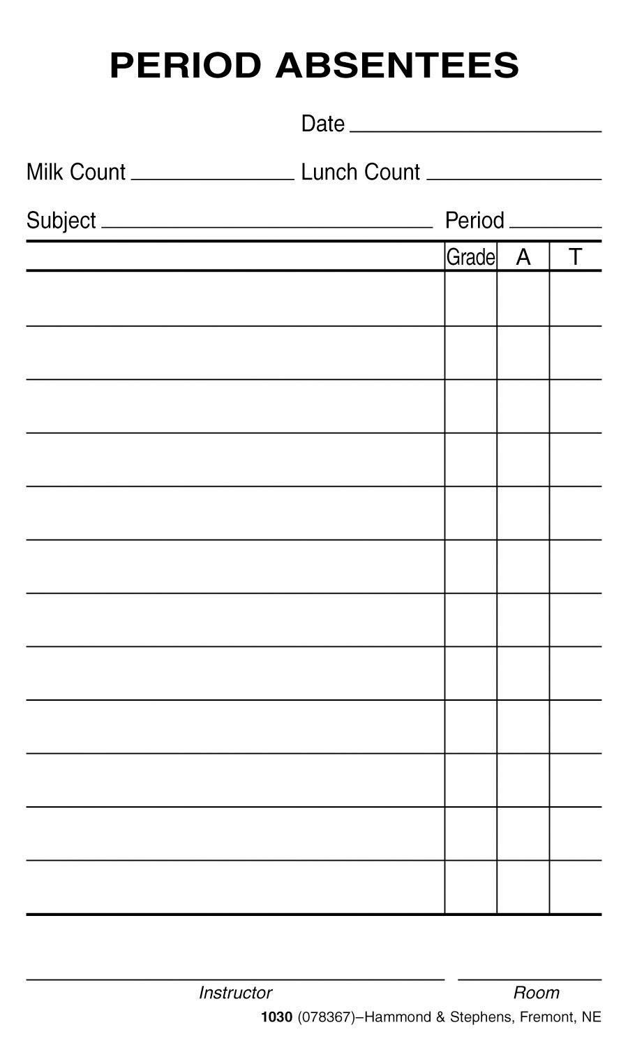 School & Hall Passes and Tardy Slips, Item Number 1473638